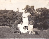 Vintage photograph,Snapshot of women in the park