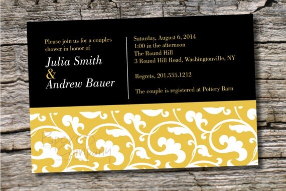 FRENCH SWIRL Bridal Shower Invitation - You Print Il_570xn