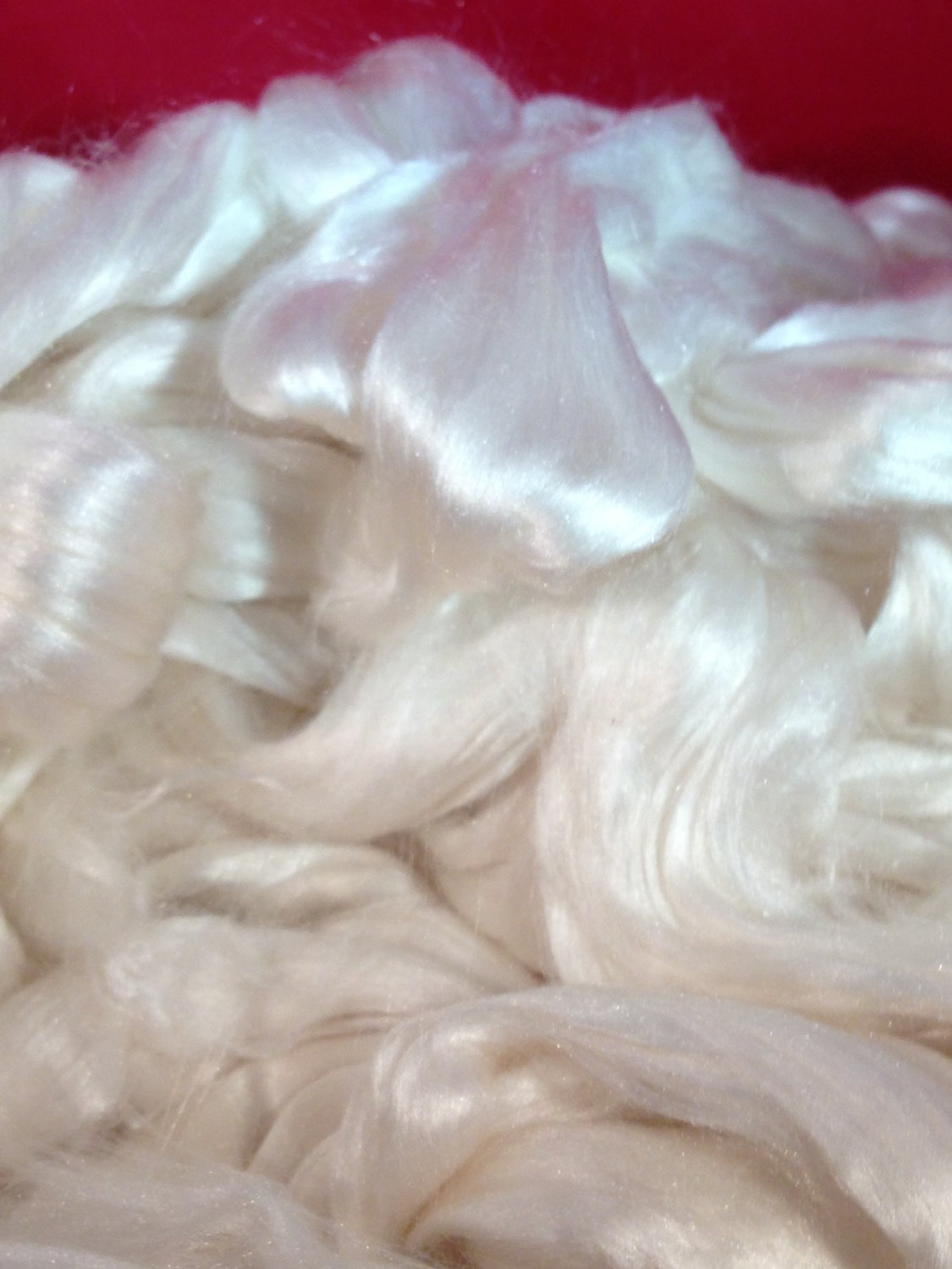 White Mulberry Silk Top 1oz Spinning Fiber Luxury Fiber
