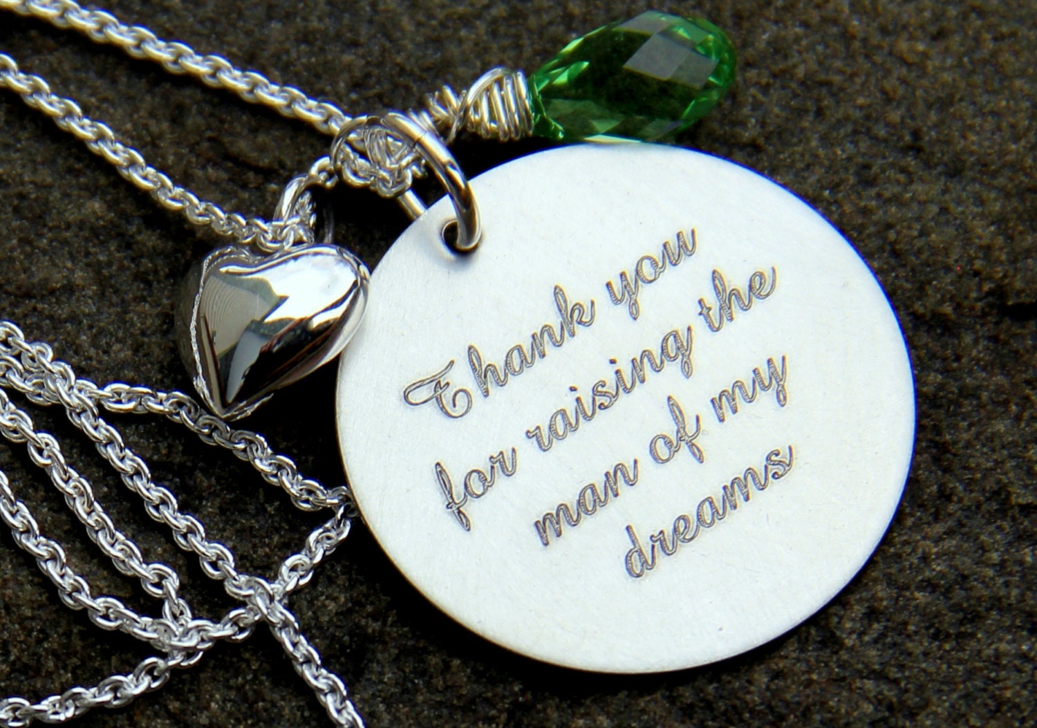 Personalized Necklace For Mother In Law, Grooms Mom, Script Quote MIL, Wedding Gift, Mother In Law Poem,