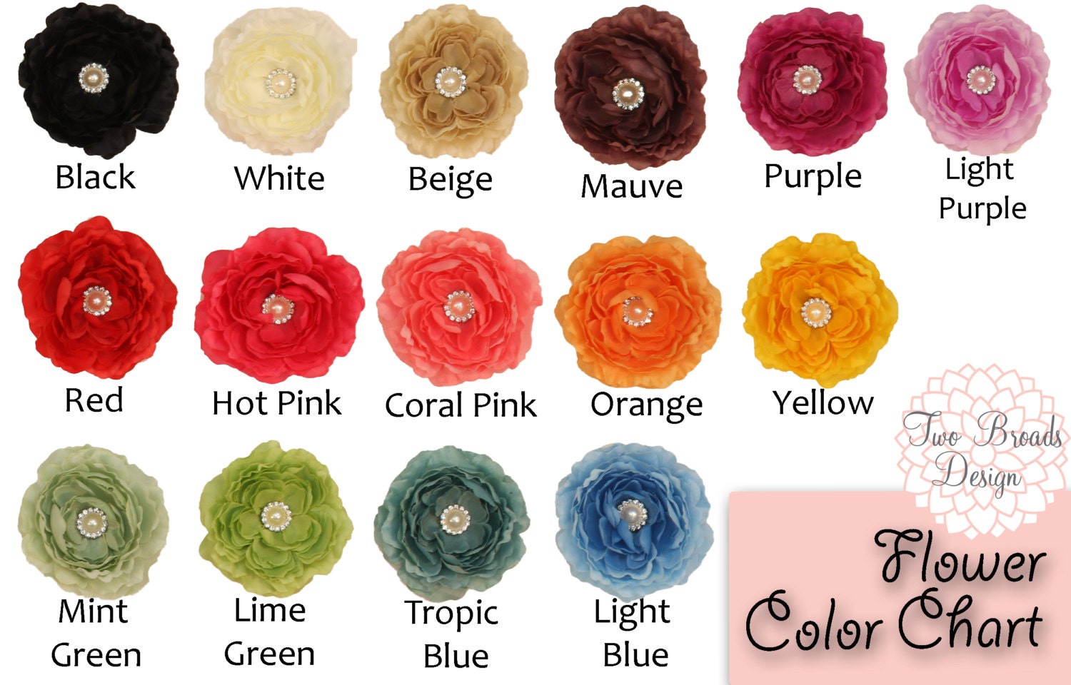 Add a Flower to any Bridal Hanger/ You Choose Color