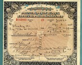 Antique 1928 Prohibition WHISKEY Prescription Elizabeth Hoffman Doctor Worthington Pharmacist Massachusetts Brewery  Bar