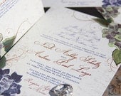 Antique Floral Invitation Sets, Hydrangea Set