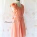 A Party V - Dress - Sweet Party Collection Prom Party Bridesmaid Cocktail Dinner Wedding Dress Pale Tangerine