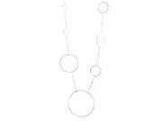 Handmade Jewelry. Delicate Sterling Silver Circles with Chain Necklace. Modern Design