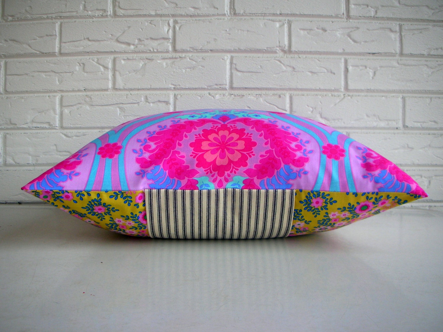 Decorative Pillow Cover - Purple Fuchsia Floral Throw - Feminine Decor - Boho Girls Room