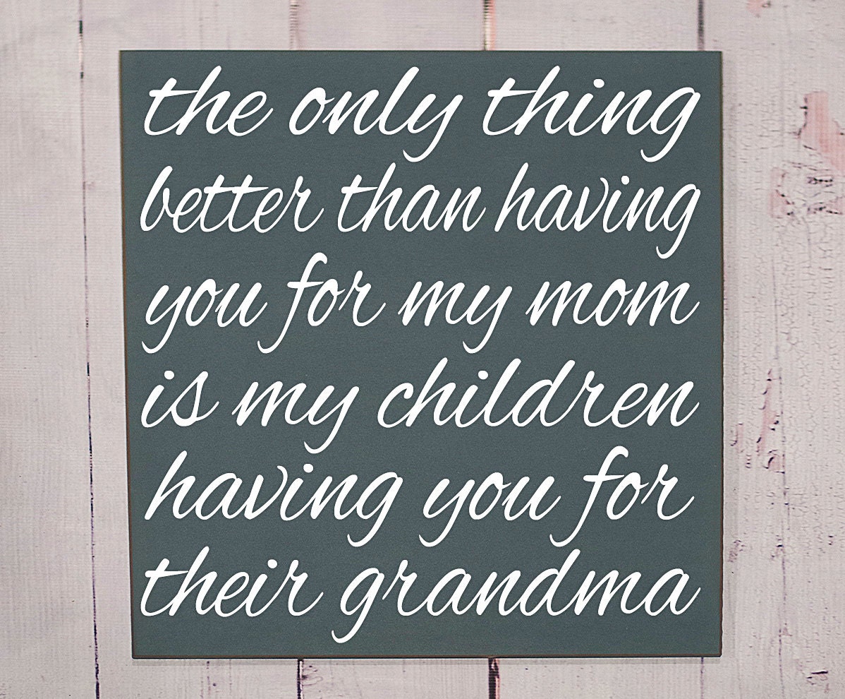 Grandma Typography Wood Sign - Home Decor Word Art - Your Choice of Color