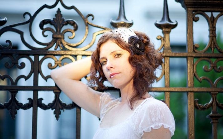 White Feather Fascinator with Black Rose and Rhinstone Centerpiece - WHITE SWAN