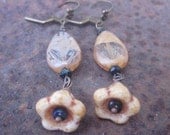 Spring Savings Sale Czech glass three ways  flower earringsTAGTMCTT