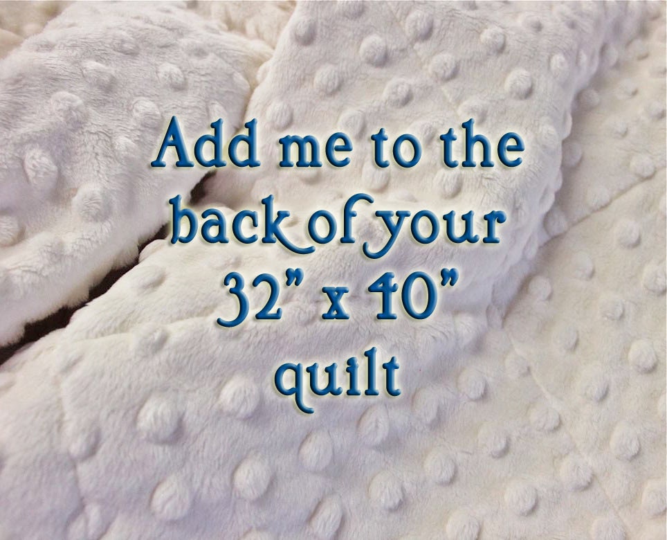 Add A Minky Dot Backing to your Baby Quilt