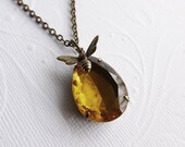 Honey Bee Necklace - Topaz