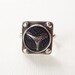 Art Deco Ring. Black Vintage Glass Button in Sterling Silver Ring. Statement Jewelry