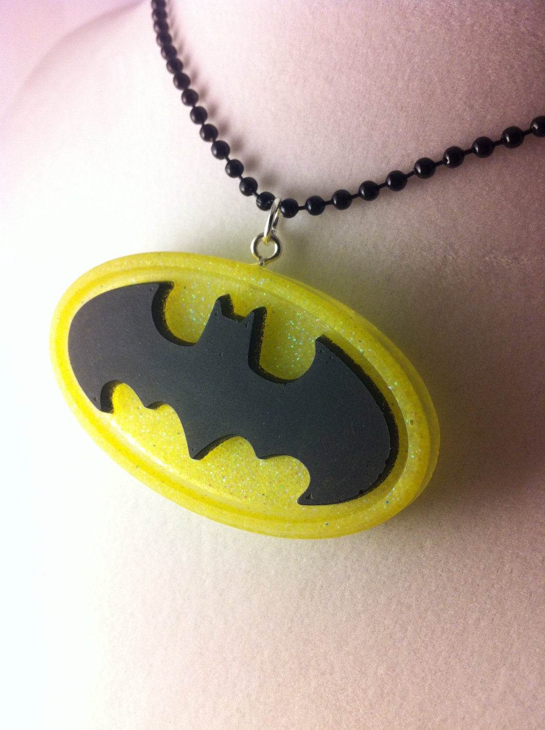 Batman Glitter Necklace