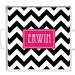 Personalized Melamine Tray- Chevron Design with Monogram/ Family Name