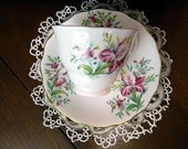 1940s Colclough Chintz Rosebuds Teacup Tea Cup and Saucer 9921