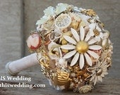 Vintage Brooch  and Cameo Bouquet - CUSTOM Made to Order Extra LARGE Bouquet
