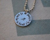 All Silver Option If you're a bird, I'm a bird- Hand Stamped Pendant