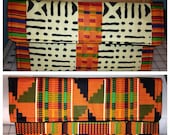 Memorial Sale African /Tribal/Ethnic Cottton Print Clutch Purse