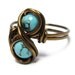Turquoise Infinity Ring - Custom Size Rings - Wire Wrapped Jewelry