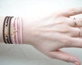Personalized bracelet with your name with leather bracelet - Perfect for Mother's Day, Wedding, Bridesmaid gifts, fashion, gift for her