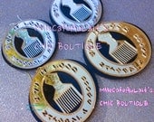 Mirror Laser Cut  Acrylic Disc Earrings - TEAMNATURAL "Natural & Proud" AFRO PIC
