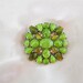 40s Brooch Louis C Marks Pin with Shades of Green