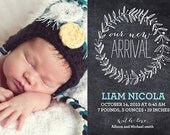 New Arrival Photo Birth Announcement - Customizable - Quantity 50