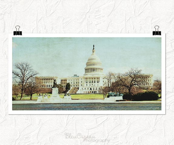Washington DC photography,capitol, panoramic 8x16 fine art print
