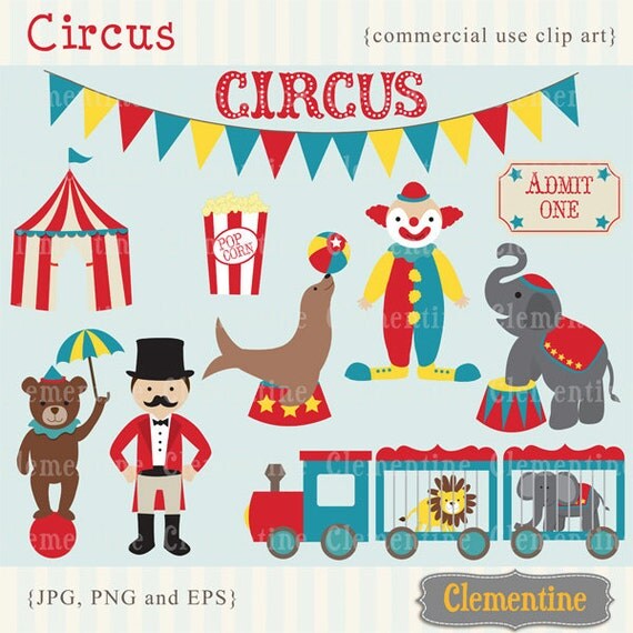 40% OFF SALE -Circus clip art images, circus clipart, circus vector, royalty free clip art-- Instant Download Il_570xn