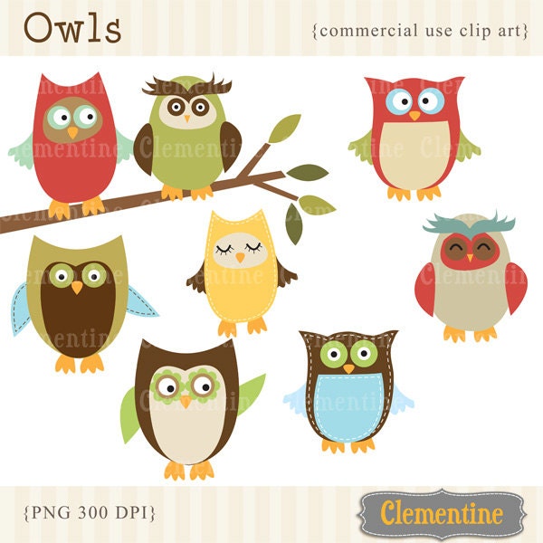 40% OFF SALE -Owl clip art images, owl clipart, royalty free clip art- Instant Download Il_570xn