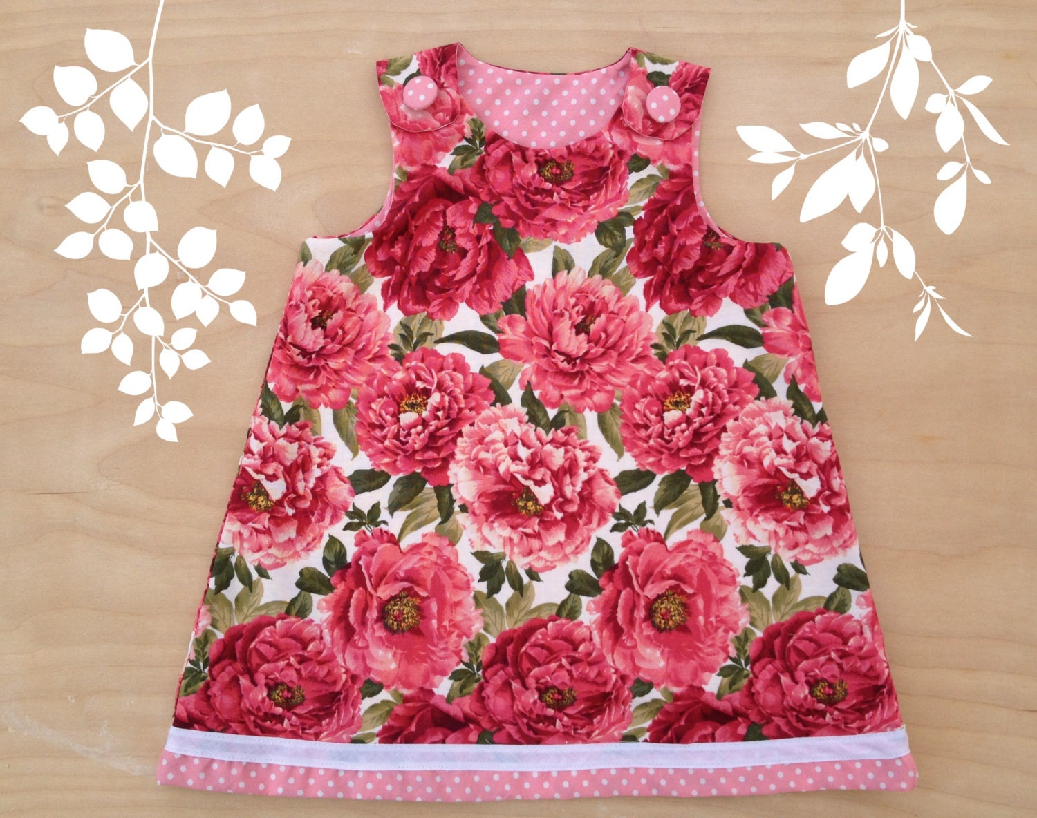 Baby girl Spring dress - Floral dress for baby