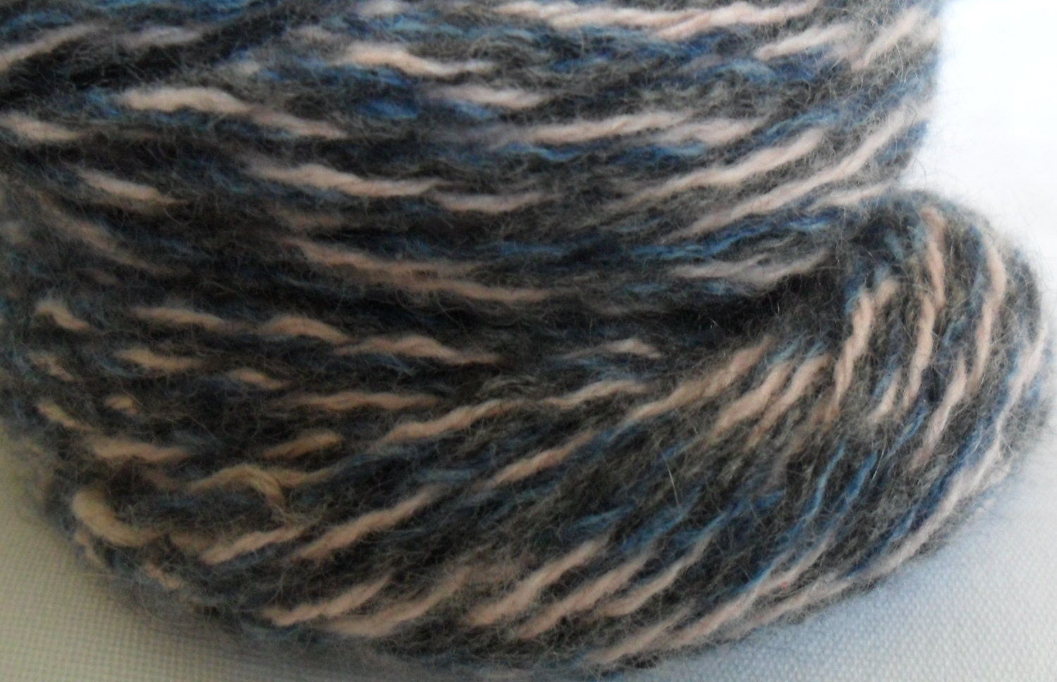 Handspun "Morning Skies" Cashmere Reclaimed Yarn- 59 yards