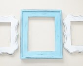 2) 8x10 Distressed Whimsical 1) 11x14 chunky stacked rustic picture frame collection - choose your colors - nursery decor office decor