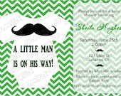 Mustache onesie boy baby shower invitation any color...DIY you print custom photo card by delightfulprints Il_170x135