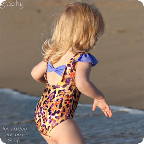 Sun n' Fun: Girls Swimsuit PDF Pattern, Girls Leotard PDF Pattern, Baby & Toddler Swimsuit Pattern