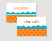 Goldfish Party Collection: Printable Menu Tents or Food Labels