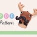 PDF Pattern, Small Mustache and Bow Tie Faux Taxidermy Tutorial, DIY Hand Stitched Accessories Add-On Pattern