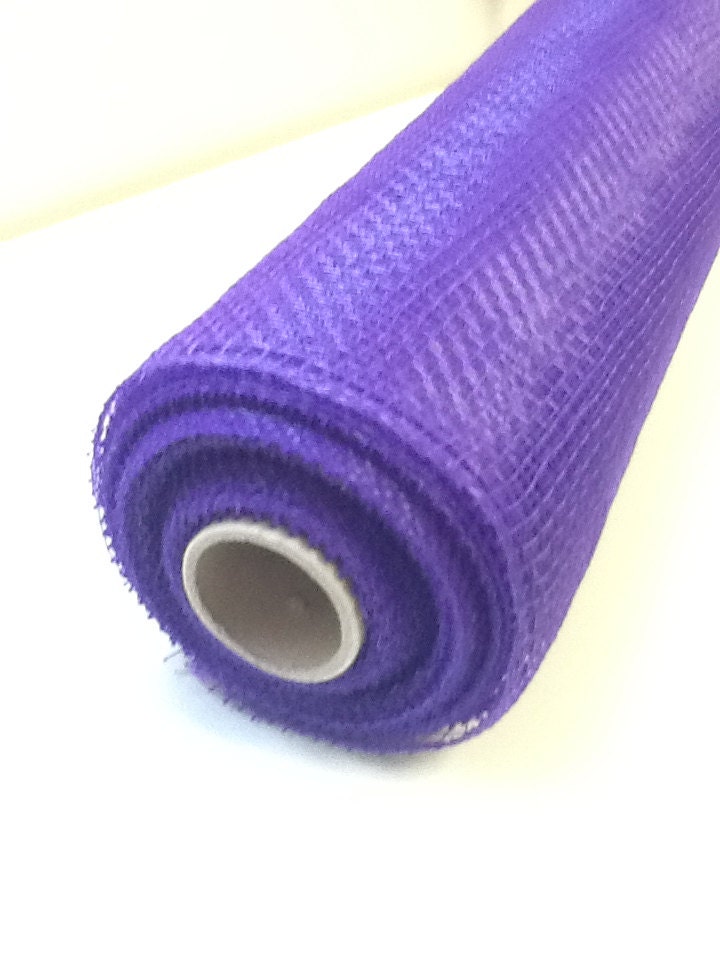 PURPLE Deco Mesh Roll 21in x 10yds Geomesh for wreaths, christmas decor, holiday decorating