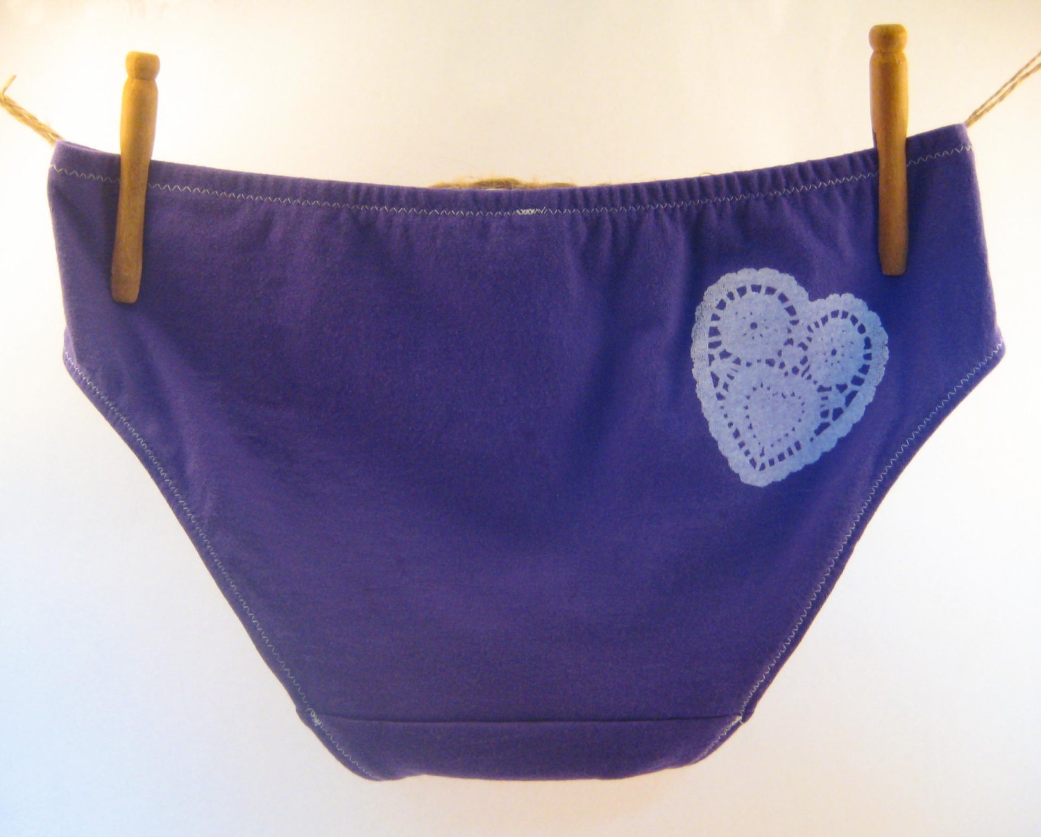 Purple Heart Boy-Cut Underwear - Recycled Cotton - Women's 10 - Ready to Ship