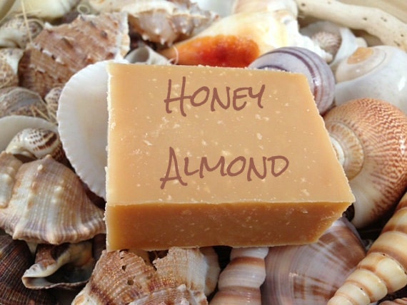 FREE SHIPPING w/a item, Honey & Almond Soap,  All Natural Soap, Handmade Soap