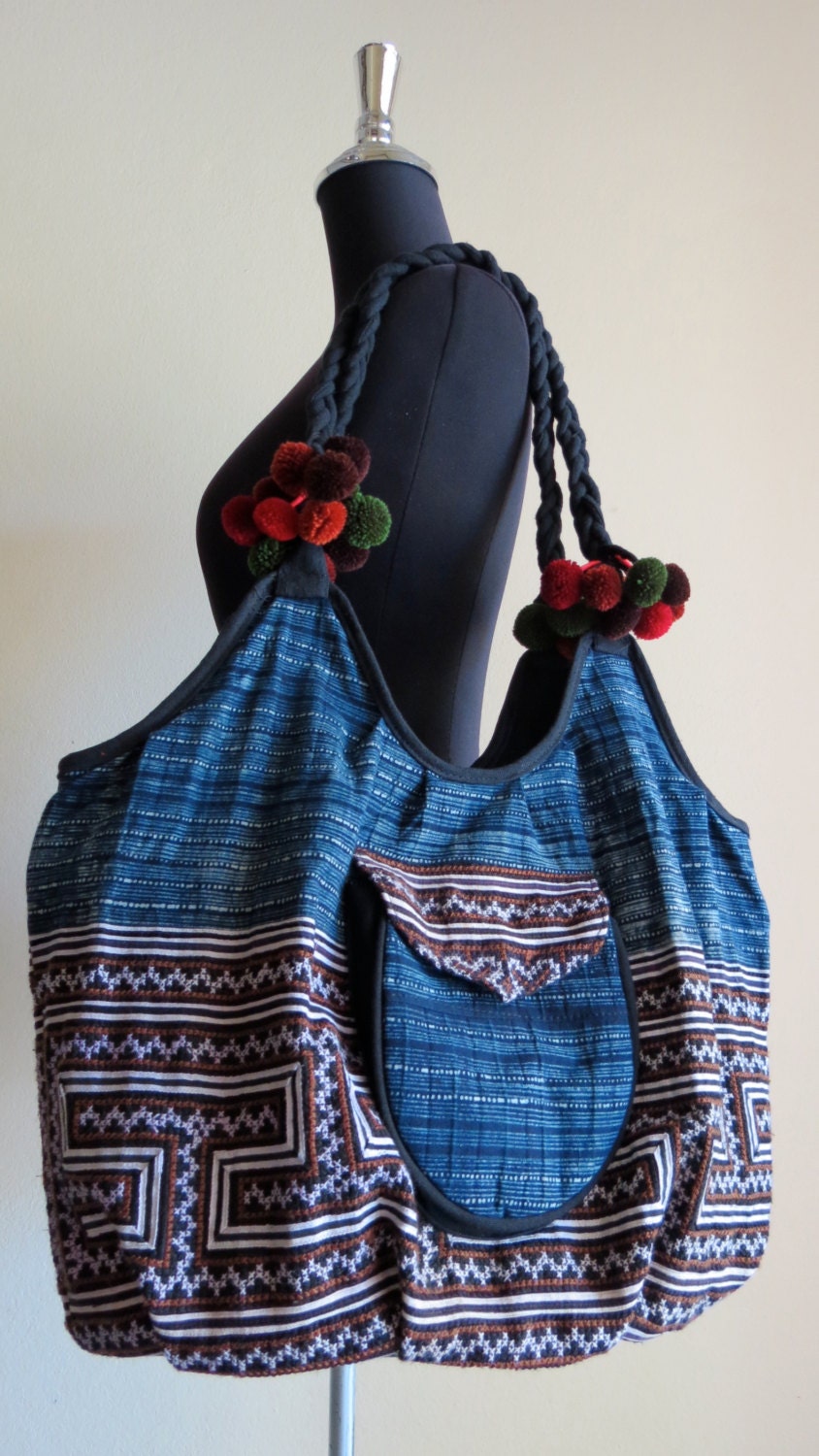 Hmong Ethnic handmade vintage handbag, handmade Bohemian bags and purses-from Thailand