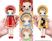 Pattern: Bunka Doll w/ 3 Face Decals