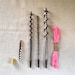 Trio of Antique Auger Bits with Square Shank