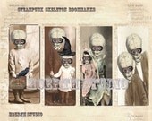 Steampunk skeleton Bookmarks instant download