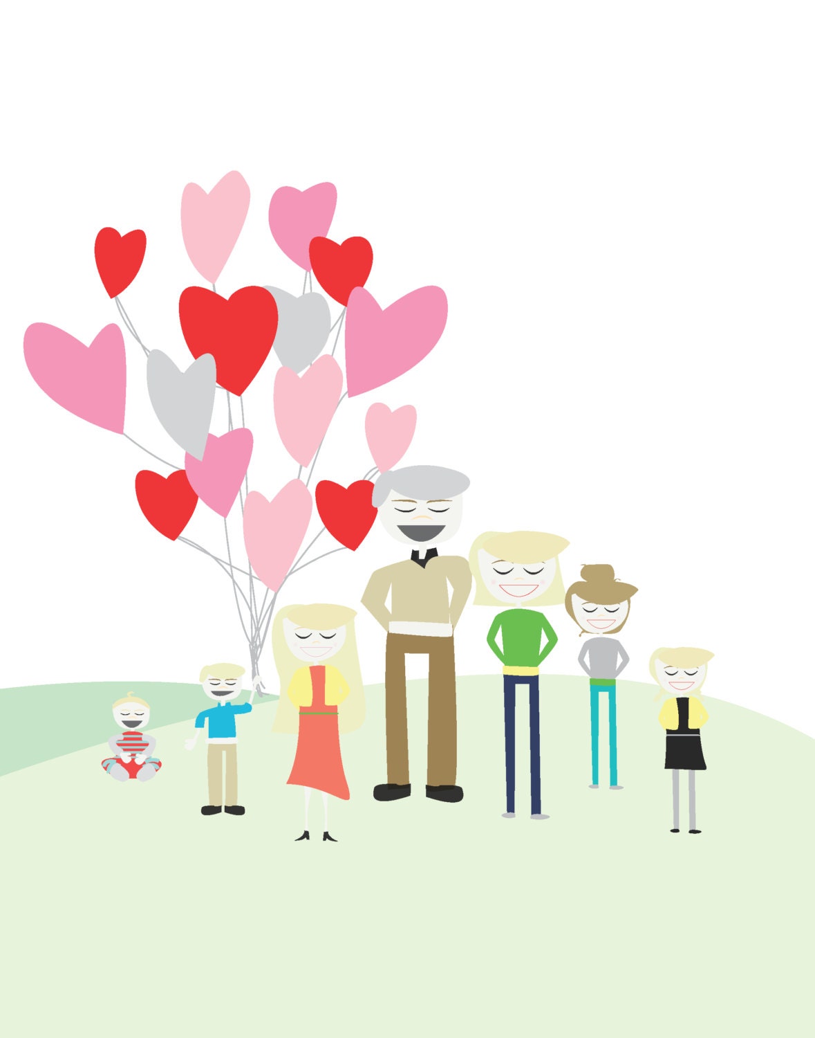 Oh Henry Prints Customizable Poster "Valentine Ballons"