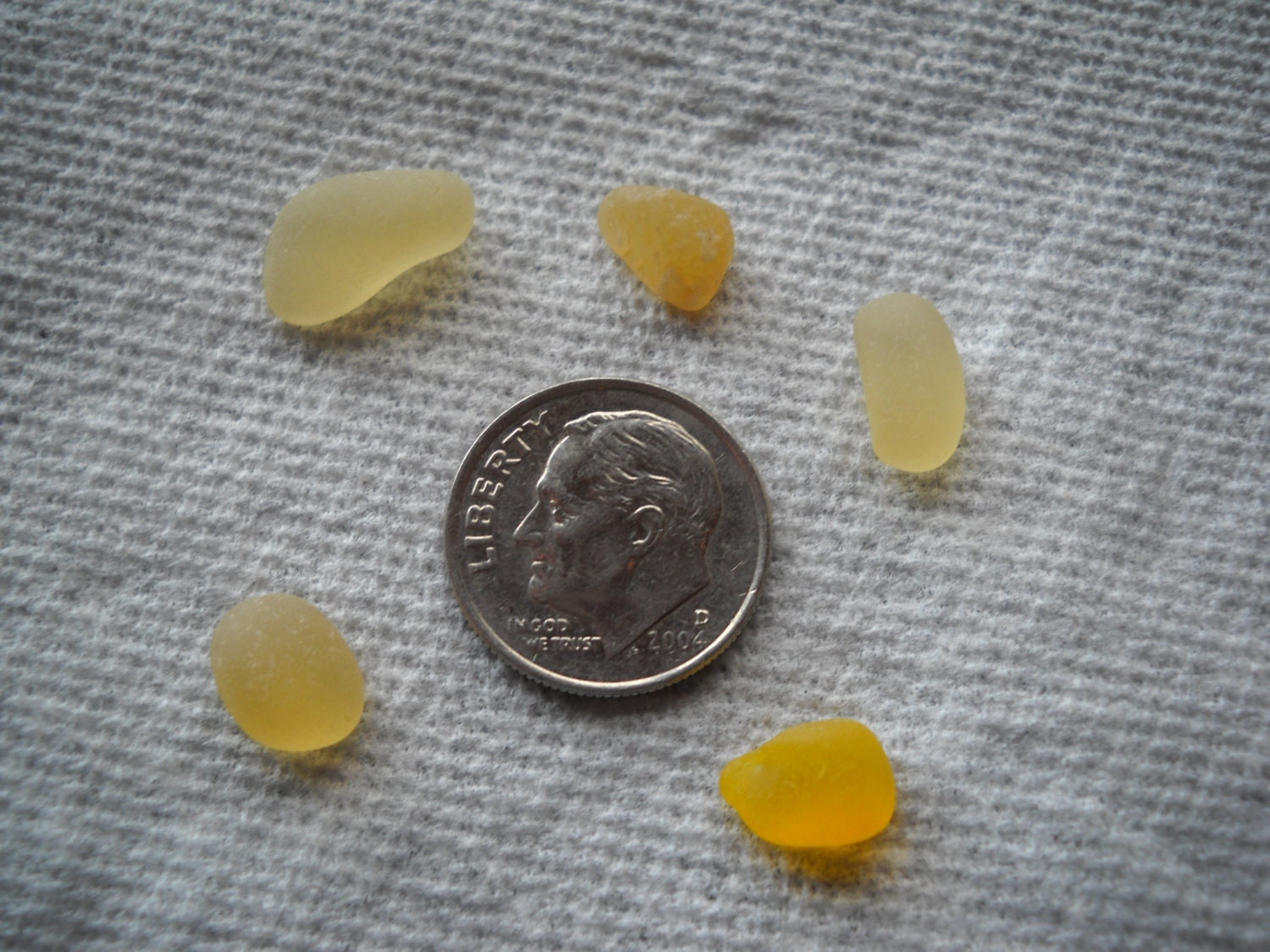 Yellow Sea Glass From The Pacific Northwest