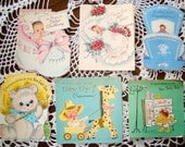 EB701 - 20 Vintage Greeting Cards  - All for Baby's - Used cards