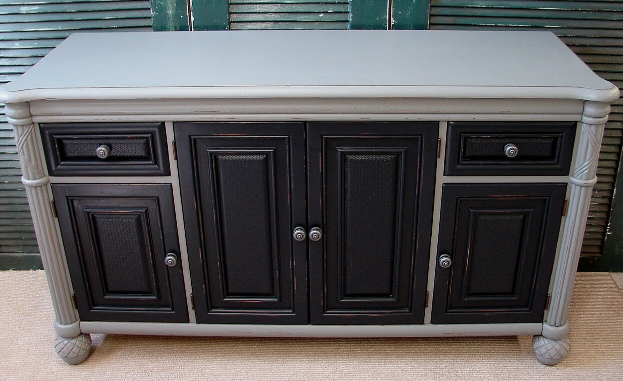 Gray black dresser Grey paint, Painted furniture, Black and grey