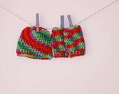 Baby Photography Prop - Hat and Leg Warmer Set - Newborn Photo Prop - Crochet Legwarmers Infant - Rainbow