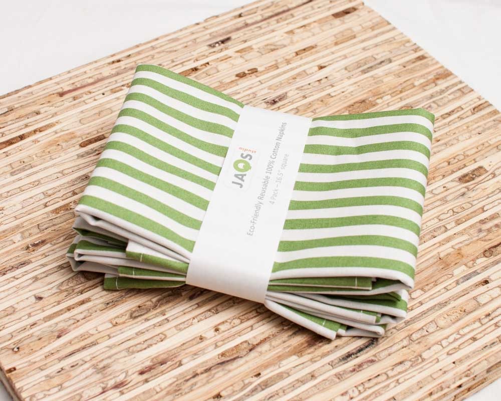 Eco-Friendly Large Cloth Napkins - Set of 4 - (N873)